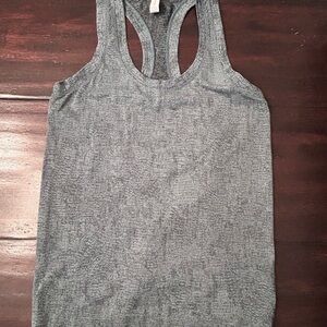 Athleta Heathered Gray/Green Tank Top
